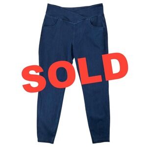 Halara XL Full Length Pull On Stretch Jeggings Dark Wash High Rise